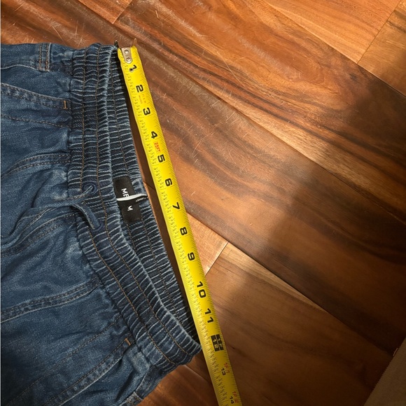 ME+EM Denim Jogger Pants M US 8 Elastic Waist Utility Tapered Jeans (1122) - Picture 6 of 12